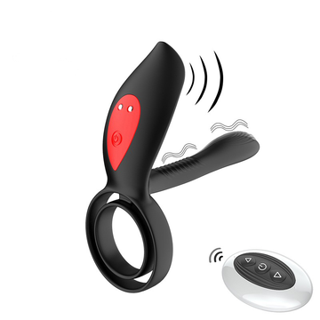 Delay Ejaculation Penis Vibrator With Double Cock Ring / Nipples Massager for Men / Adult Sex Toys - EVE's SECRETS